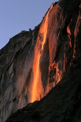 Fiery Light, Horsetail Falls, Yosemite, California